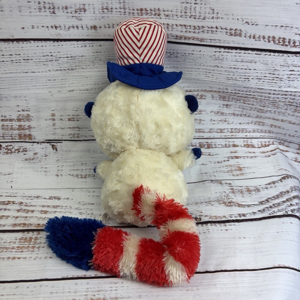 Aurora Yoohoo Lemur Uncle Sam Fourth July Hat beanie boo boos Plush yoo hoo 4th - Picture 4 of 6
